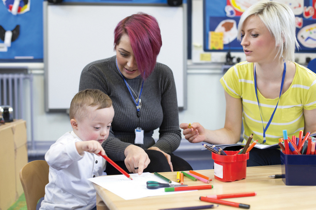 Teachers and support worker 